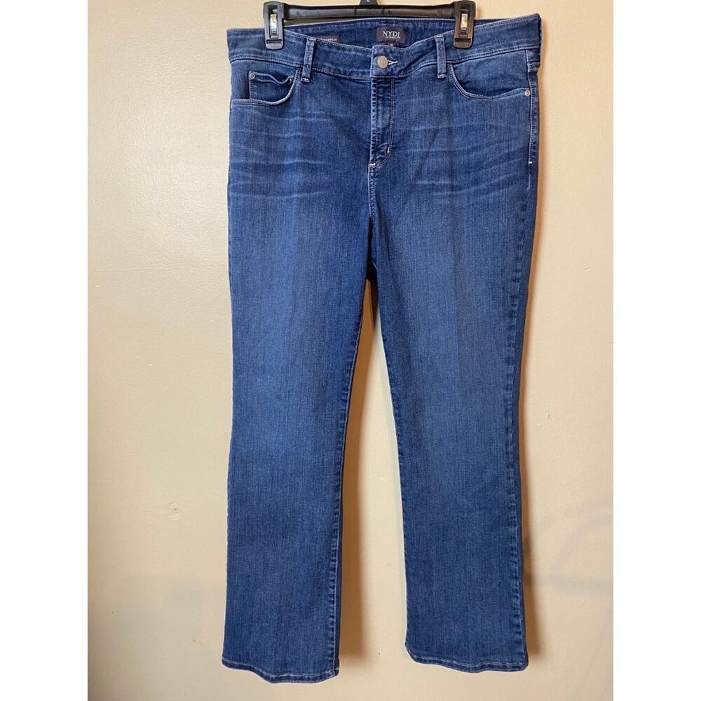 NYDJ Barbara Bootcut Jeans Lift Tuck Dark wash size 16 womens plus size pants